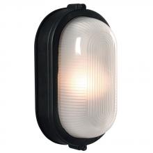  L305114BK007A2 - LED Outdoor Cast Aluminum Marine Light - in Black finish with Frosted Glass (Wall or Ceiling Mount)